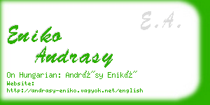 eniko andrasy business card